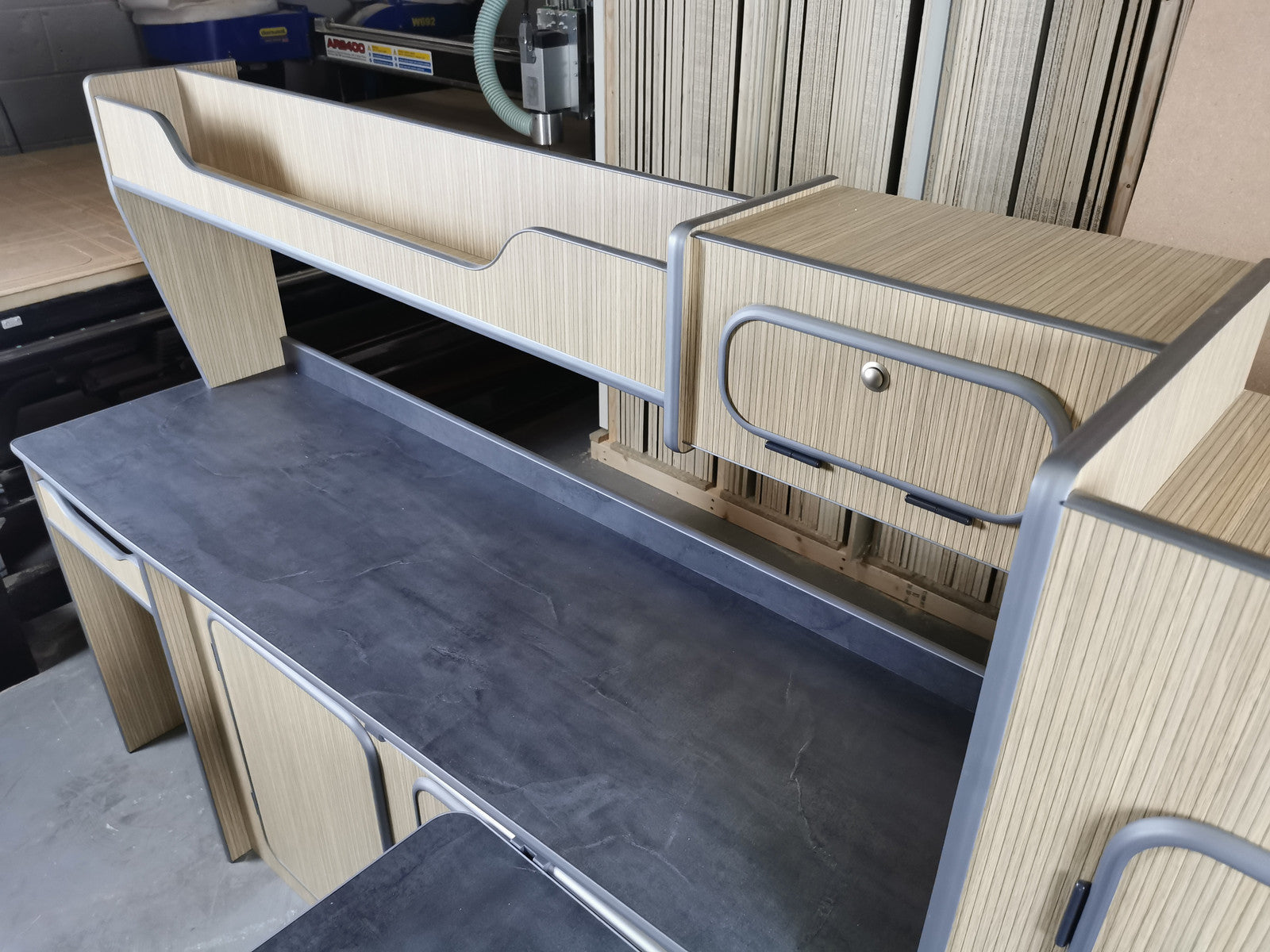 LWB campervan cabinets – additional view