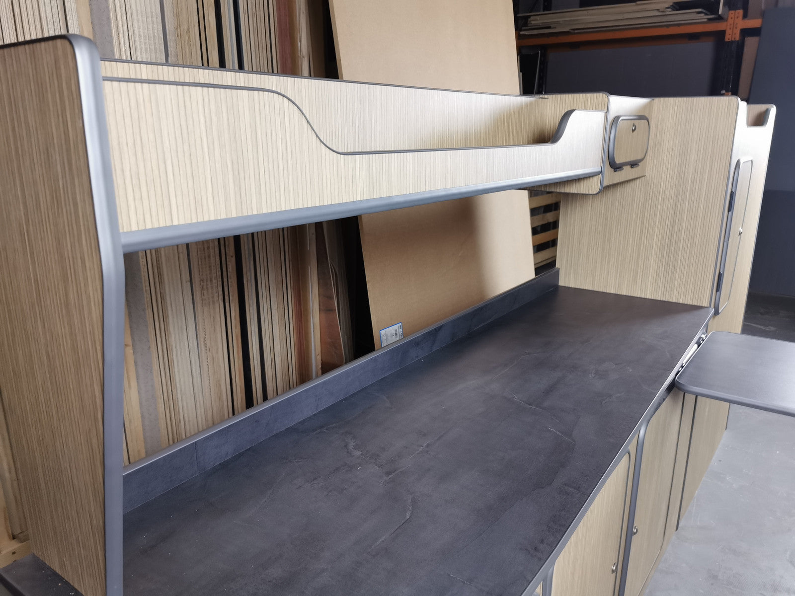 LWB campervan cabinets – additional view