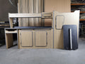 LWB campervan cabinets with above sink storage