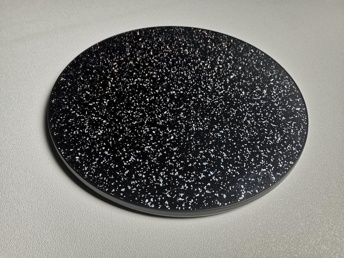 Round sparkle campervan table top in lightweight laminated ply
